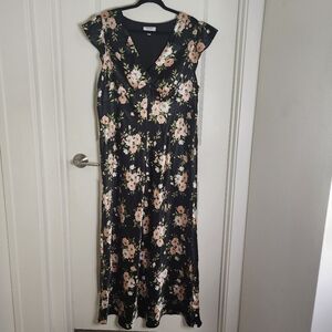 Old Navy 'The Occasion' Black Floral Maxi Dress Size XL